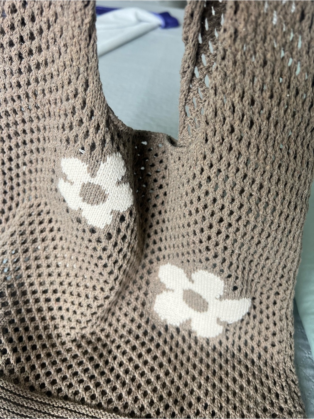 ✨Boho Crochet Floral Tote Bag ✨ - Picture 3 of 5